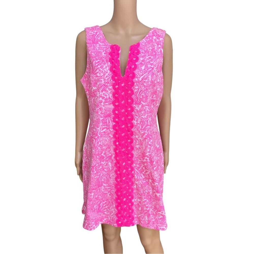 Lilly Pulitzer For Target See Ya Later Shift cotton Dress Pink Size 12